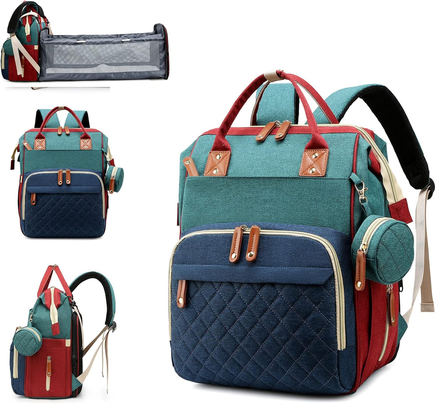 Bolso Pañalera Impermeable de Gran Capacidad