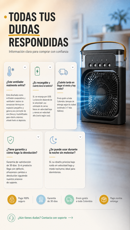 VENTILADOR MINI AIRE ACONDICIONADO