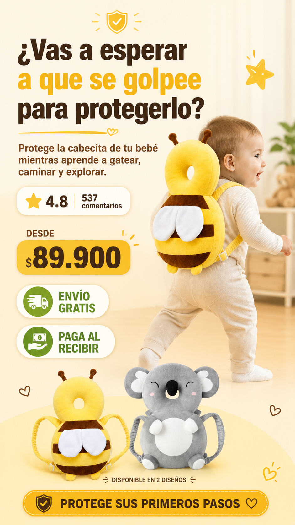Cojin protector de bebé