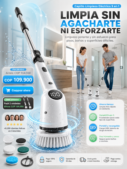 CLEANER MAX: CEPILLO ELECTRICO 9 EN 1