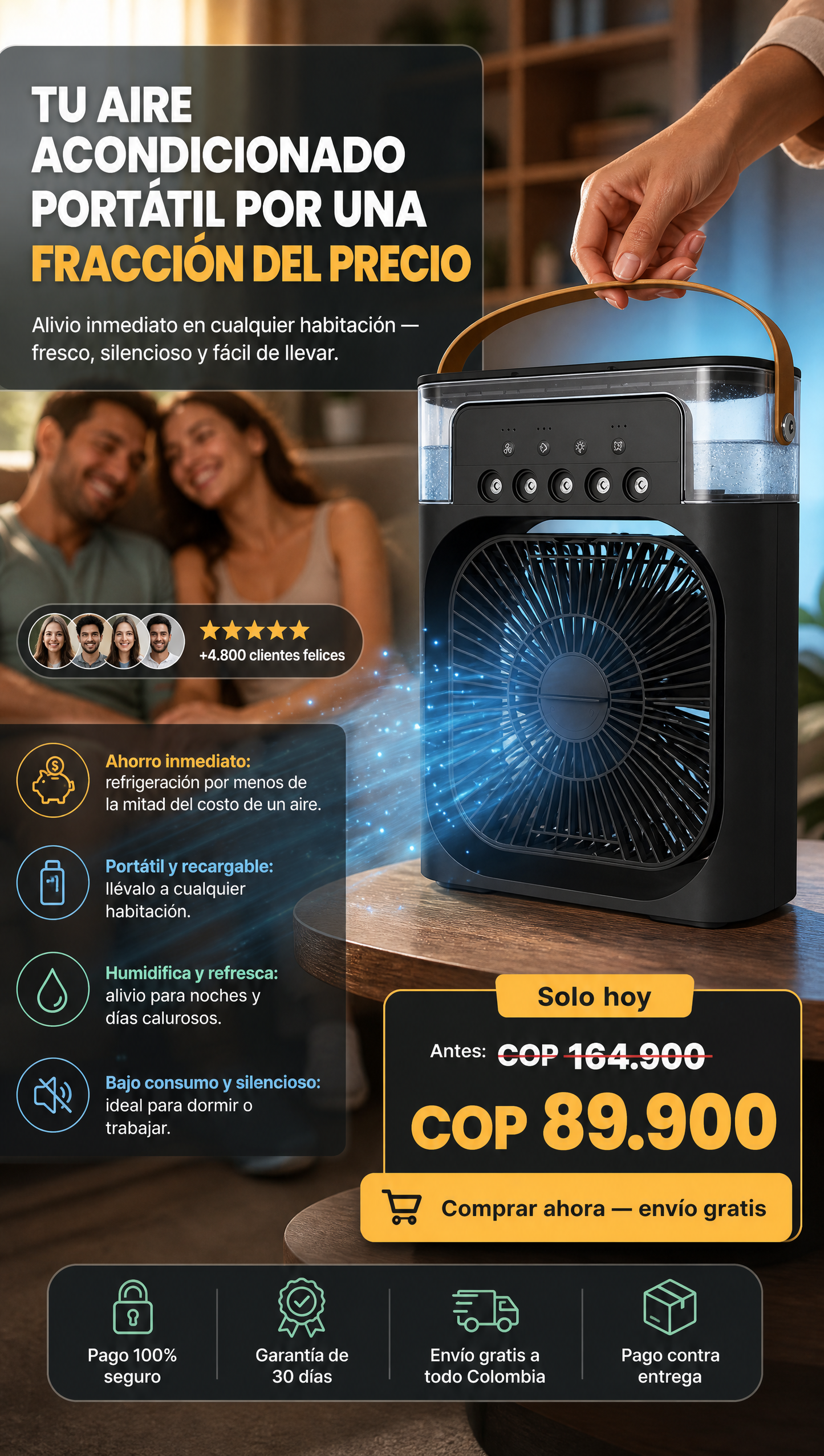 VENTILADOR MINI AIRE ACONDICIONADO