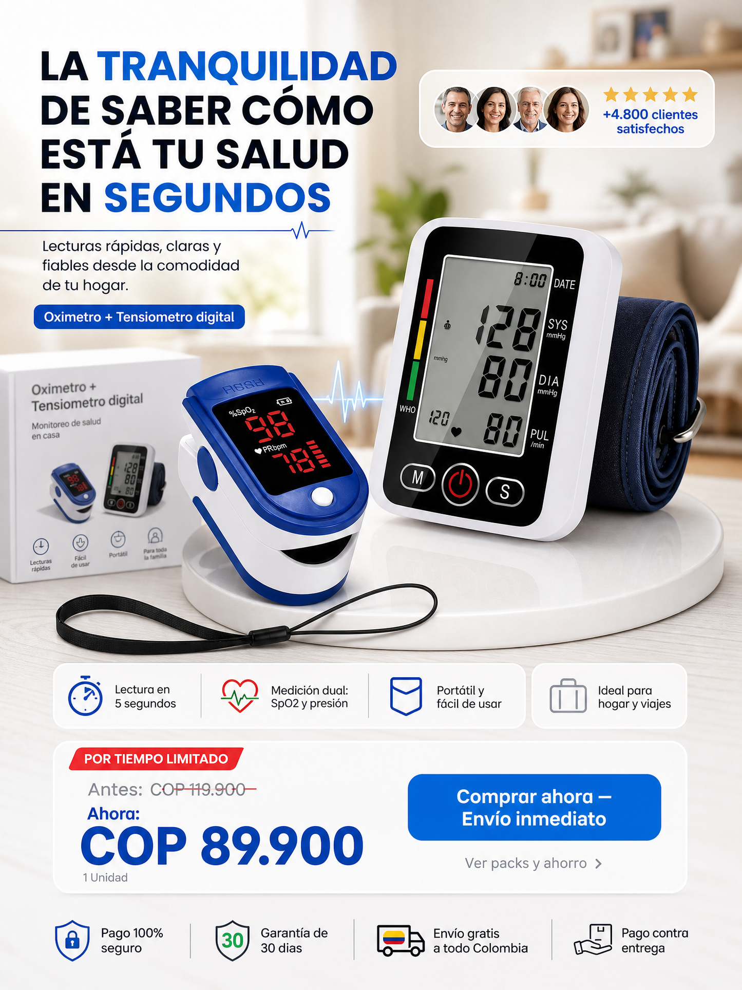VITALMAX: Tensiometro y Oximetro para vigilar tu salud