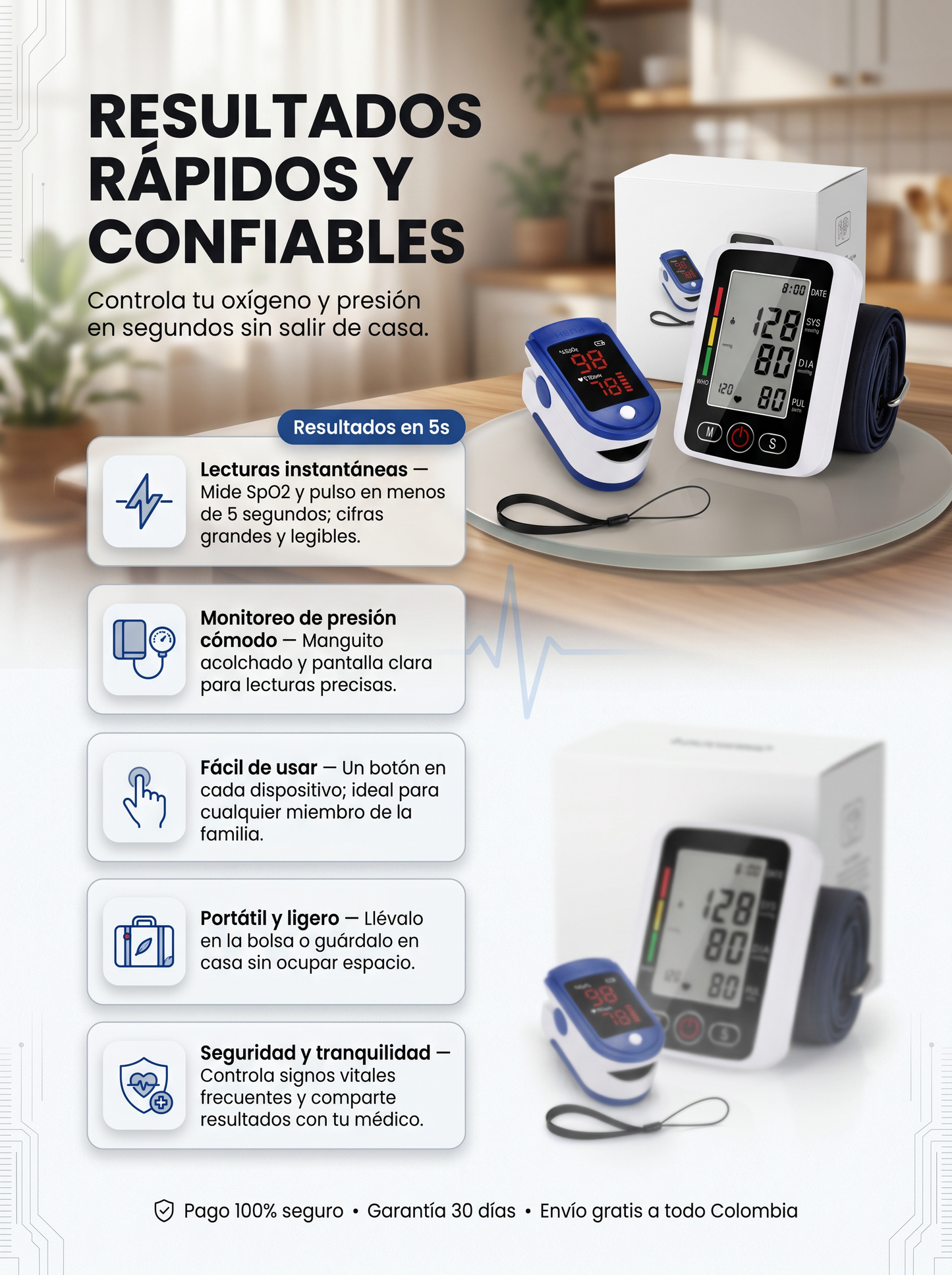VITALMAX: Tensiometro y Oximetro para vigilar tu salud