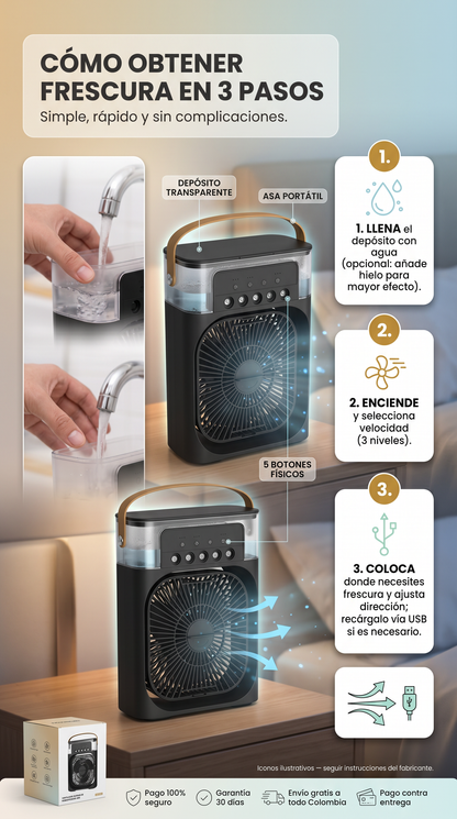 VENTILADOR MINI AIRE ACONDICIONADO