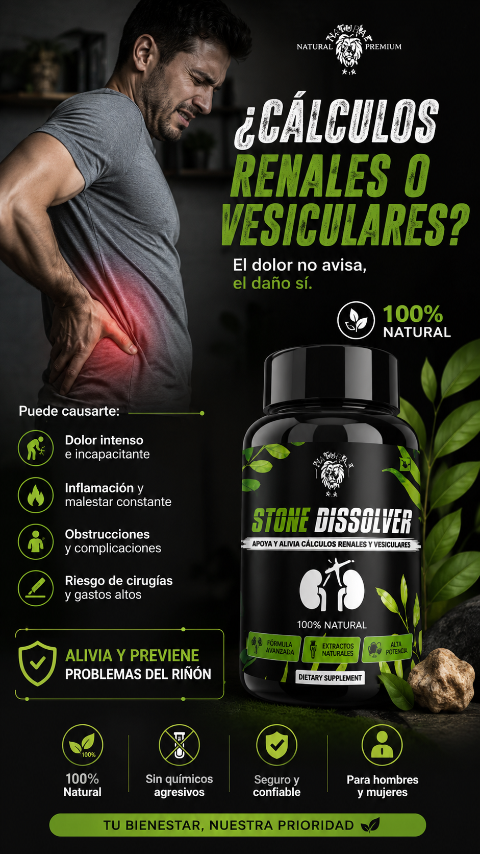 STONE DISSOLVER: Dale el cuidado que tus riñones se merecen