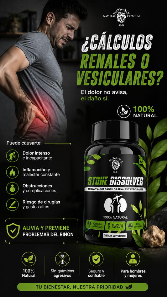 STONE DISSOLVER: Dale el cuidado que tus riñones se merecen