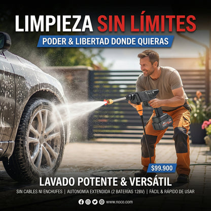 Hidrolavadora Inalámbrica 128V de Alta Presión
