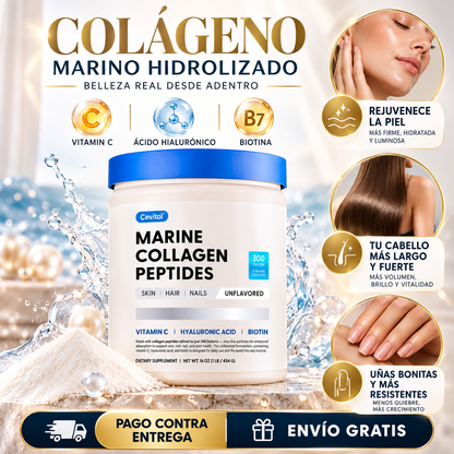 CollaGlow: Colágeno Marino para Piel, Cabello y Uñas Radiantes.