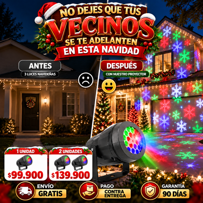 PROYECTOR Navideño: Hermosas figuras navideñas, que esta navidad sea diferente.