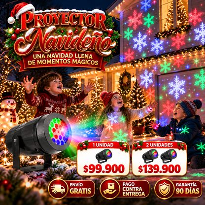 PROYECTOR Navideño: Hermosas figuras navideñas, que esta navidad sea diferente.