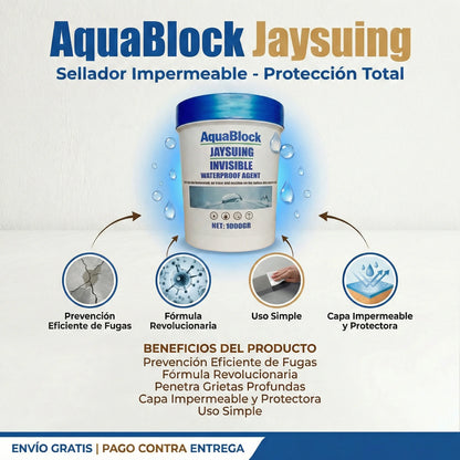 AquaBlock: Impermeabilizante Multiusos, Previene Filtraciones en Techos y Superficies .