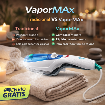 VaporMax: Plancha Portátil a Vapor, Ideal para Hogar y Viaje.