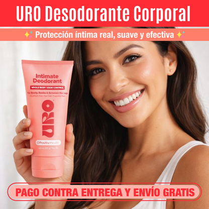 URO Desodorante Corporal™: Suave y Fresco que controla el olor en zonas sensibles sin irritación